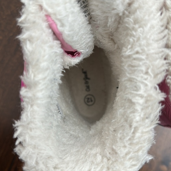 Girls cat & jack size 12 furry snow boots pink - Picture 6 of 6
